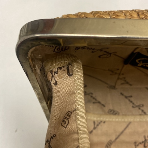 Vintage Pier Giorgio Italy Straw Handbag Metal Handle - Picture 12 of 16